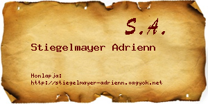 Stiegelmayer Adrienn névjegykártya